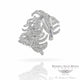 Designs by Naira 18k White Gold Feather Diamond Ring D158R55 D4HHPR - Beverly Hills Jewelry Company