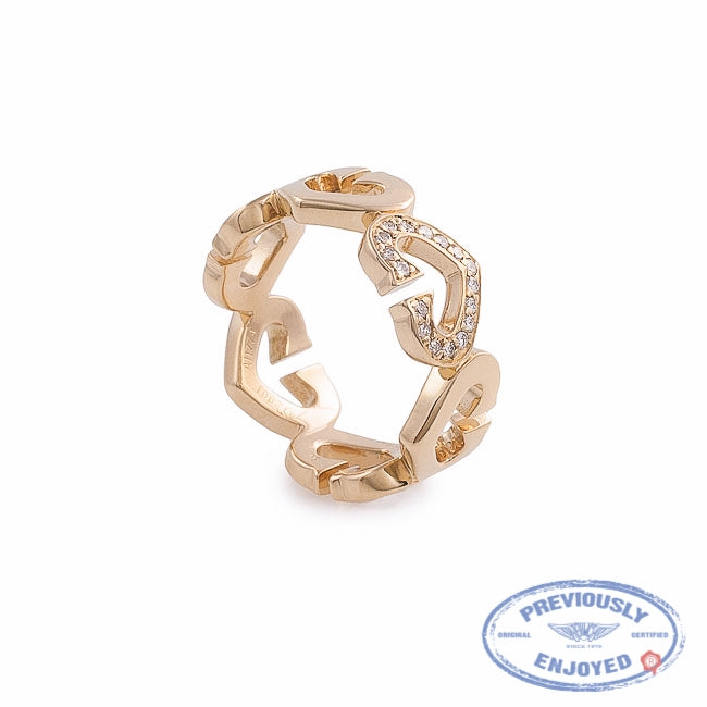 Cartier Hearts and Symbols 18K Rose Gold Paved Diamonds Size 51 / US 5.75 B4047451 5TATKJ - Beverly Hills Watch