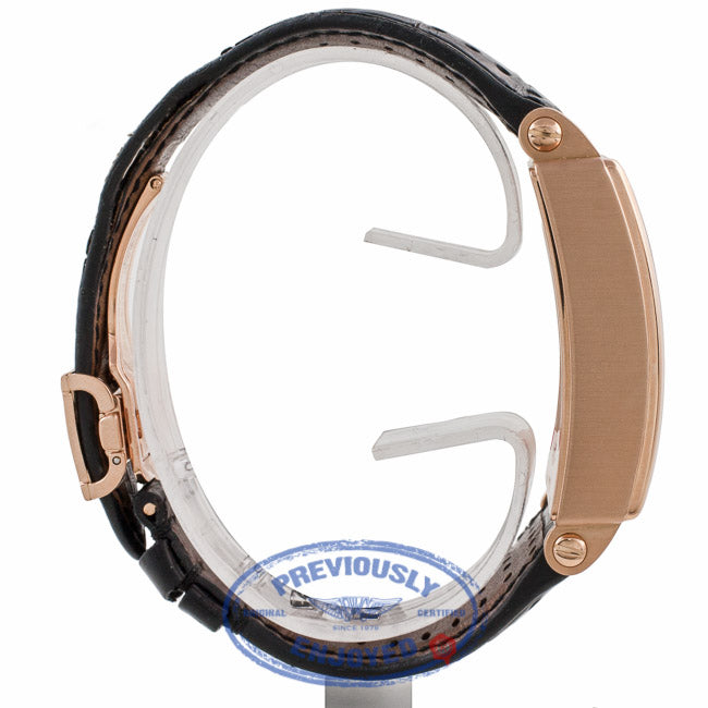 Roger Dubuis Gents Golden Square Dual Time Zone 18k Rose Gold Silver Dial G431447537.56DB HMCJNT - Beverly Hills Watch Company Watch Store