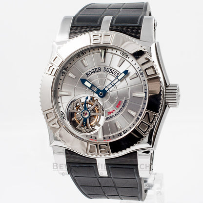 Roger Dubuis Easy Diver Stainless Steel Tourbillon Manual Wind Rubber Strap Deployment Buckle Watch SE48029-03-53-8013 Beverly Hills Watch Company Watch Store