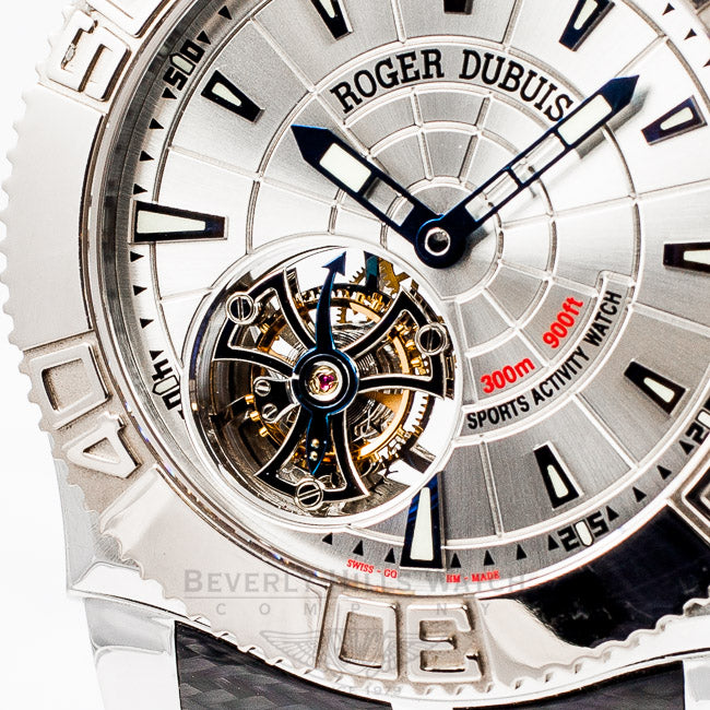 Roger Dubuis Easy Diver Stainless Steel Tourbillon Manual Wind Rubber Strap Deployment Buckle Watch SE48029-03-53-8013 Beverly Hills Watch Company Watch Store
