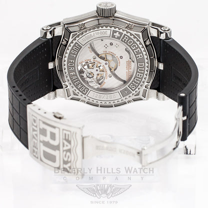 Roger Dubuis Easy Diver Stainless Steel Tourbillon Manual Wind Rubber Strap Deployment Buckle Watch SE48029-03-53-8013 Beverly Hills Watch Company Watch Store