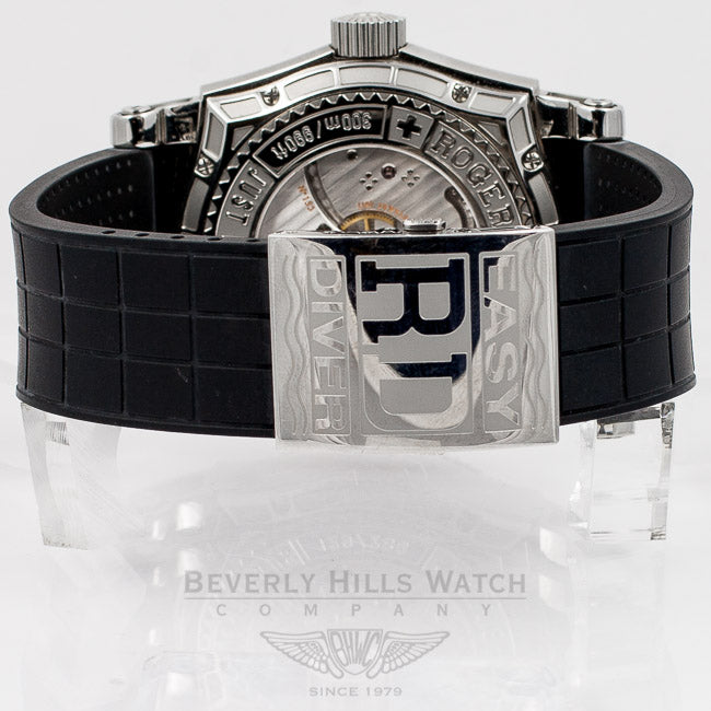 Roger Dubuis Easy Diver Stainless Steel Tourbillon Manual Wind Rubber Strap Deployment Buckle Watch SE48029-03-53-8013 Beverly Hills Watch Company Watch Store