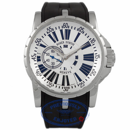 Roger Dubuis Excaliber 45MM Stainless Steel Silver Dial EX45 77 9 3.7AR 2GGXD4 - Beverly Hills Watch Company