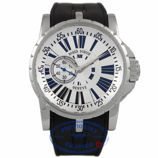 Roger Dubuis Excaliber 45MM Stainless Steel Silver Dial EX45 77 9 3.7AR 2GGXD4 - Beverly Hills Watch Company