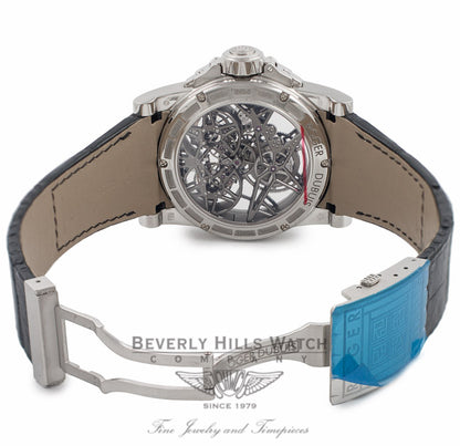 Roger Dubuis Excalibur Double Tourbillon Millesime 45MM Platinum EX45-01SQ-80-00/SE000/B DUZYYP - Beverly Hills Watch Company Watch Store