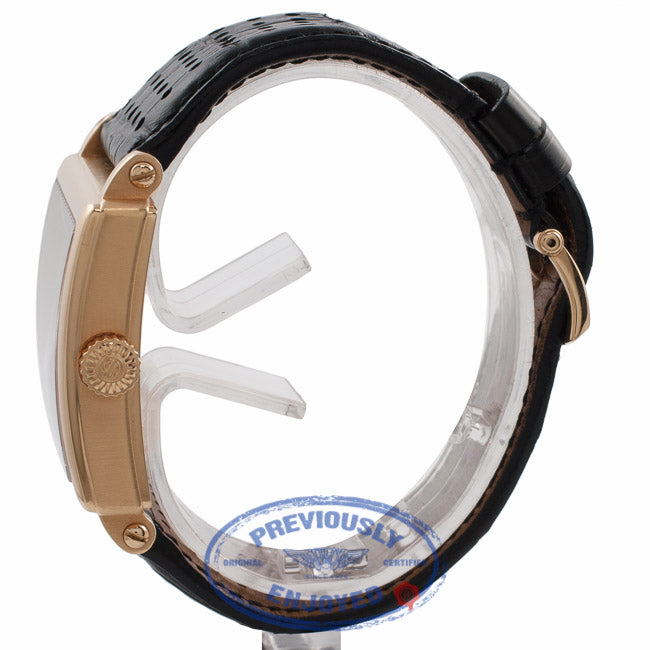 Roger Dubuis Gold Square 18k Rose Gold White Mother of Pearl G37 14 5GN1.7A EY158Q - Beverly Hills Watch Company Watch Store