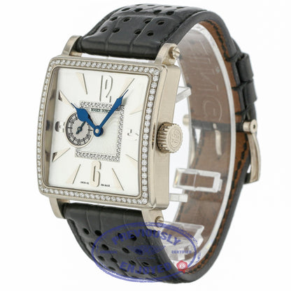 Roger Dubuis Golden Square 34mm 18k White Gold Diamond Bezel GS34 WZ8318 - Beverly Hills Watch