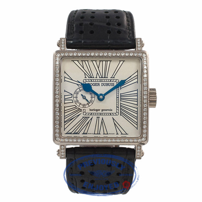 Roger Dubuis Golden Square White Gold Diamond Bezel G34980SDC3.73 Beverly Hills Watch Company