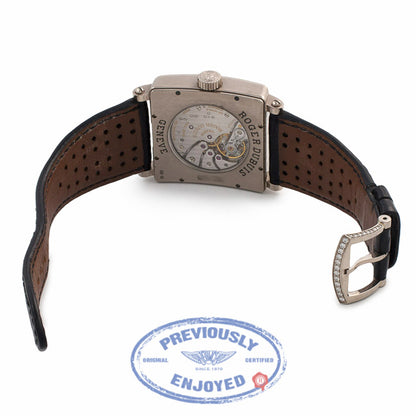Roger Dubuis Golden Square White Gold Diamond Bezel G34980SDC3.73 Beverly Hills Watch Company