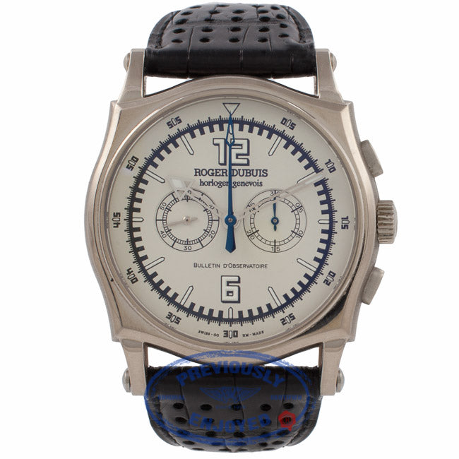 Roger Dubuis Sympathie 18K White Gold Case Manual Wind Chronograph 46MM S46560 BQVVPX - Beverly Hills Watch Company Watch Store