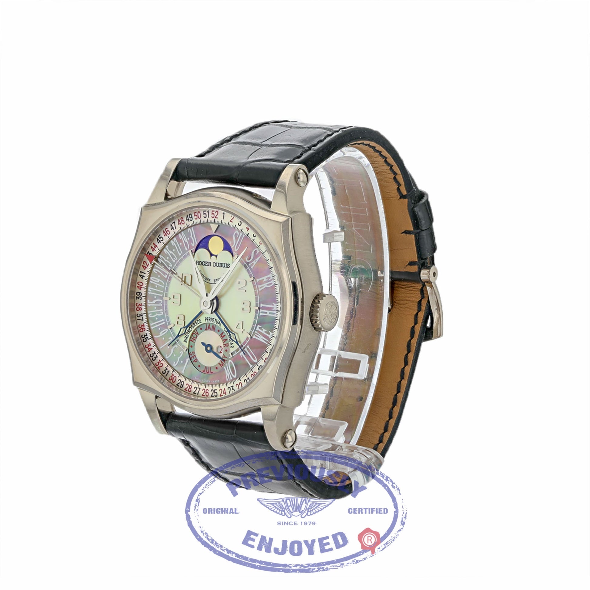 Roger Dubuis Sympathie Center Bi-Retrograde Perpetual Calendar Moonphase S4357100N94.13 - 3903 -Beverly Hills Watch Company Watch Store