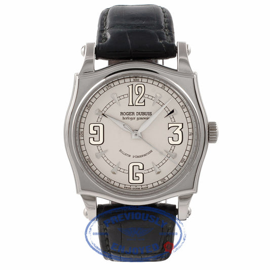Roger Dubuis Sympathie Bullletin d'Observation White Ivory Dial Black Leather Strap S46 57 05.8 FPHYJE - Beverly Hills Watch Store