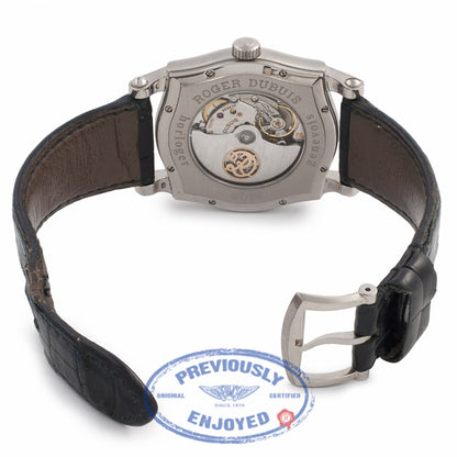Roger Dubuis Sympathie Bullletin d'Observation White Ivory Dial Black Leather Strap S46 57 05.8 FPHYJE - Beverly Hills Watch Store