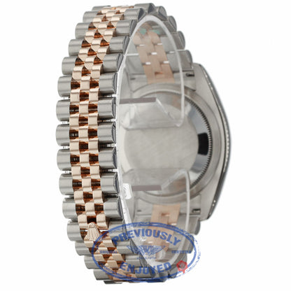 Rolex Datejust 36mm 18k Rose Gold and Stainless Black Mother of Peal Diamond Dial 116231  - Beverly Hills Watch