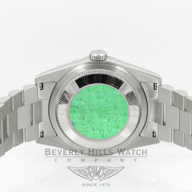 Rolex Platinum President Day Date 36mm Ice Blue Diamond Dial Watch 118206 Beverly Hills Watch Company Watches