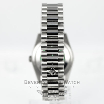 Rolex Platinum President Day Date 36mm Ice Blue Diamond Dial Watch 118206 Beverly Hills Watch Company Watches