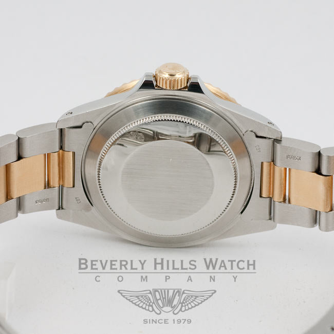 Rolex Submariner Steel and 18K Yellow Gold Serti Diamond and Sapphire Dial Watch 16803 Beverly Hills Watch Company Watches