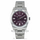 Rolex Oyster Perpetual 36mm Stainless Steel Red Grape Dial Index Markings Bracelet 116000 DCTF9Z - Beverly Hills Watch Company
