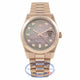 Rolex 36MM Day-Date Everose Black Mother of Pearl Diamond Dial 118205 B6BDX5 - Beverly Hills Watch Company Watch Store