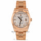 Rolex Day-Date 36mm Everose Meteorite Diamond Dial Smooth Bezel Oyster Bracelet 118205 LY0RR4 - Beverly Hills Watch Company