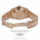 Rolex Day-Date Sertie 36mm Carousel Mother of Pearl Everose Gold Fluted Bezel 118395 C8E58V - Beverly Hill Watch Company