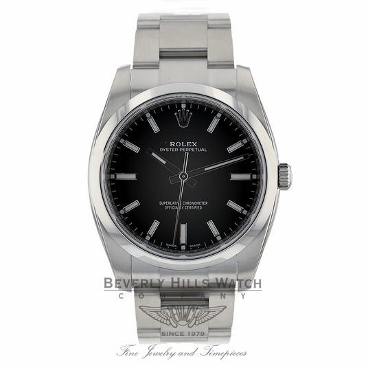 Rolex Oyster Perpetual 34mm Stainless Steel Black Dial 114200