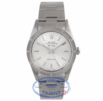 Rolex Air-King 34MM Stainless Steel Silver Dial Oyster Bracelet 14010 CE15Z7 - Beverly Hills Watch Store