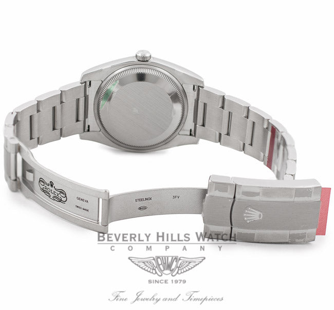 Rolex Air King Stainless Steel Domed Bezel Pink Dial 114200 MKL6W2 - Beverly Hills Watch Company Watch Store