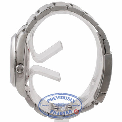 Rolex Air King Stainless Steel Oyster Bracelet Domed Bezel Blue Dial Watch 114200 5PNKPE - Beverly Hills Watch Company Watch Store