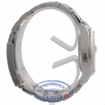 Rolex Air-King 34MM Stainless Steel White Gold Fluted Bezel Silver Dial 114234 1844HK - Beverly Hills Watch Store