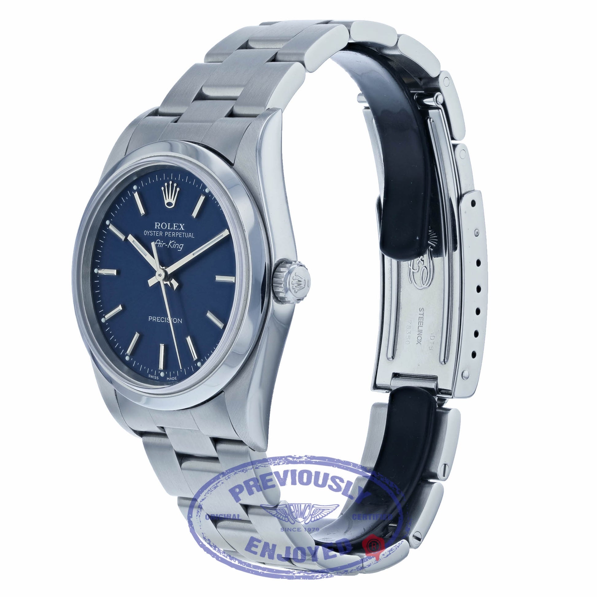 Rolex Air-King 34mm Stainless Steel Blue Dial 14000 8LK7UF