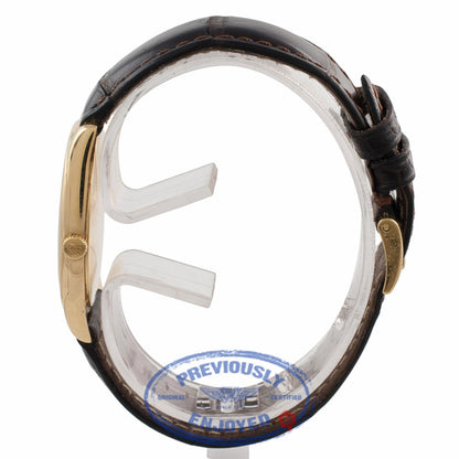 Rolex Cellini Danaos 18k Yellow Gold Gents Black Dial Arabic Numerals Black Leather Strap 4233/8 4K7ZU6 - Beverly Hills Watch Company Watch Store