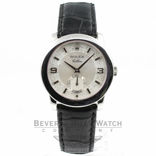 Rolex Cellini Platinum Case Mother of Pearl Dial Watch 5240/6 Beverly Hills Watch Company