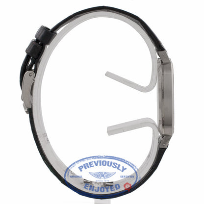 Rolex Cellini 18kt White Gold Silver Dial Black Shiny Alligator Strap 4114 ZRFKJA - Beverly Hills Watch Store