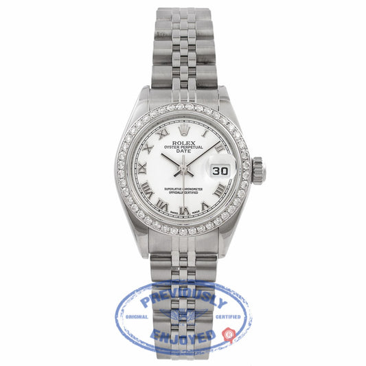 Rolex Datejust 26MM Stainless Steel 18k White Gold Diamond Bezel White Dial 79160 TEAEUY - Beverly Hills Watch Company Watch Store