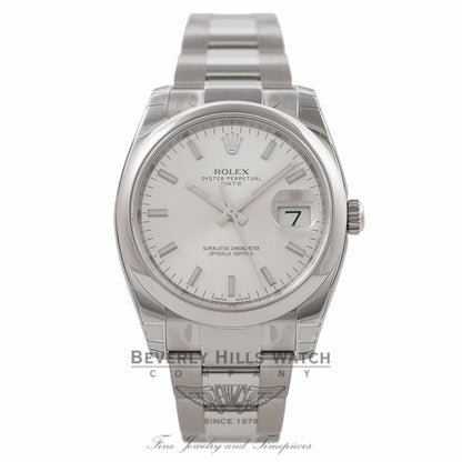 Rolex Date 34mm Stainless Steel Watch 115200 4SB5IU - Beverly Hills Watch Company Watch Store