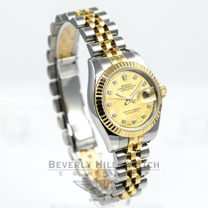 ROLEX DATEJUST 179173 BEVERLY HILLS WATCH COMPANY