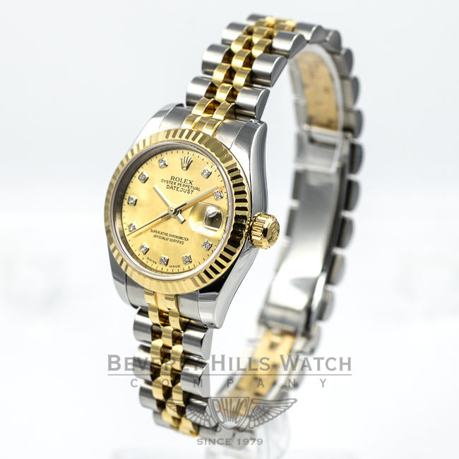 ROLEX DATEJUST 179173 BEVERLY HILLS WATCH COMPANY