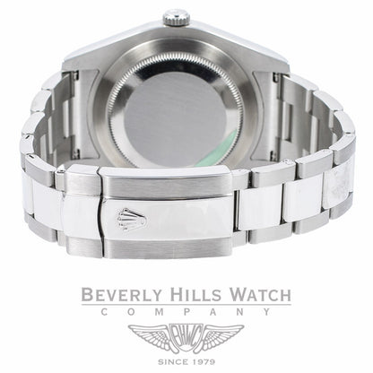 Rolex Datejust 2 41MM Stainless Steel Watch with a White Gold Fluted Bezel 116300 Beverly Hills Watch Store