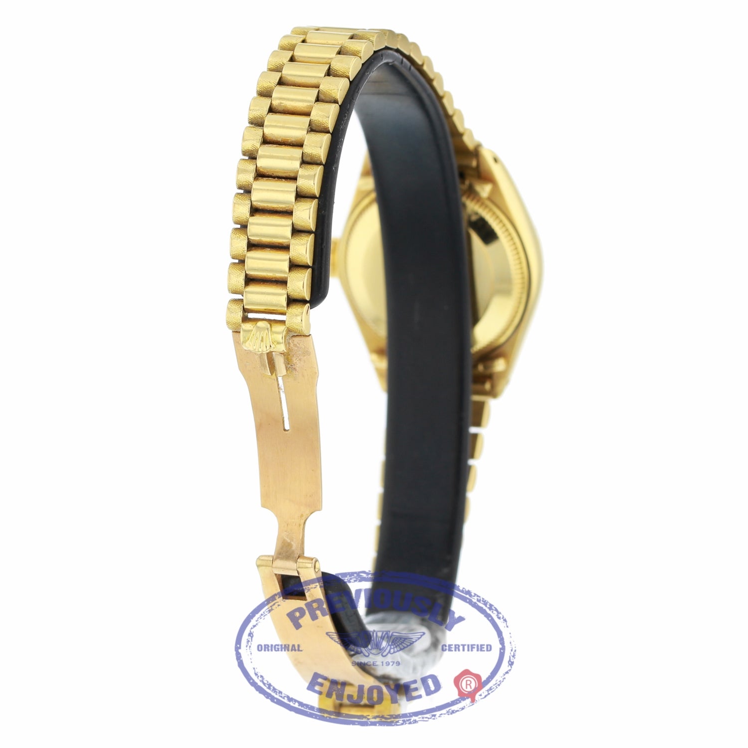 Rolex Datejust 26mm 18k Yellow Gold "Bark" Case Textured Dial Index Hour Markers 6917 FLC906 - Beverly Hills Watch