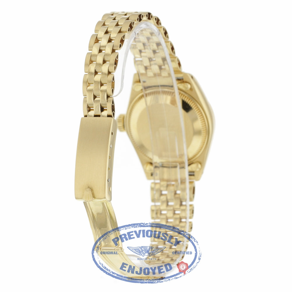 Rolex Datejust 26mm 18k Yellow Gold Champagne Dial Index Hour Markers 6917 5KDCFW - Beverly Hills Watch