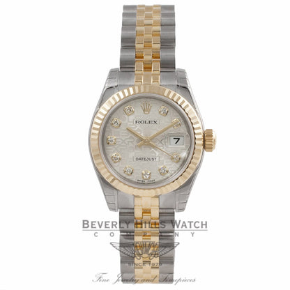 Rolex Datejust 26mm Stainless Steel Yellow Gold Silver Jubilee Diamond Dial 179173 K88064 - Beverly Hills Watch Company Watch Store