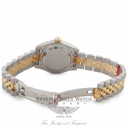 Rolex Datejust Ladies 26mm 18k Yellow Gold Stainless Steel Fluted Bezel Champagne Diamond Dial 179173 - Beverly Hills Watch Company Watch Store