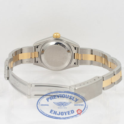 Rolex Datejust 26mm Stainless Steel and Yellow Gold Oyster Bracelet Fluted Bezel Silver Diamond Dial Ladies Watch 79173 Beverly Hills Watch Company Watch Store