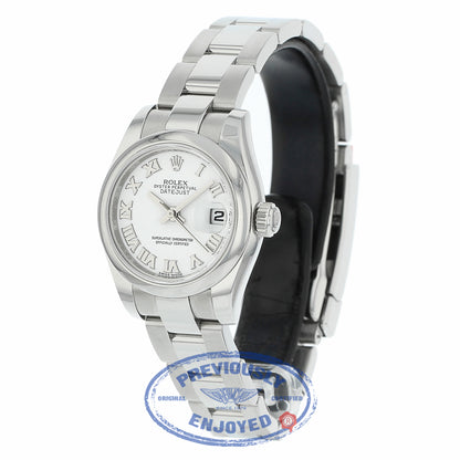 Rolex Lady Datejust 26 White Dial Stainless Steel oyster Bracelet 179160 EA2RWM - Beverly Hills Watch
