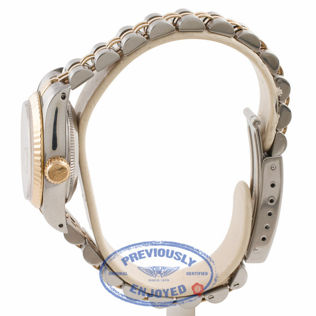 Rolex 26mm Datejust 18k Yellow Gold Stainless Steel Rodium Roman Numeral Index Markers Dial 69173 298RRZ- Beverlyhills Watch Company Watch Store