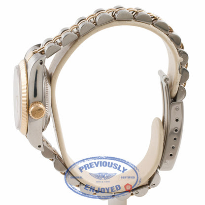 Rolex 26mm Datejust 18k Yellow Gold Stainless Steel Rodium Roman Numeral Index Markers Dial 69173 298RRZ- Beverlyhills Watch Company Watch Store