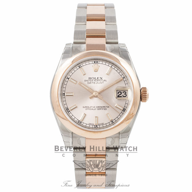 Rolex DateJust 31mm Rose Gold and Stainless Steel Pink Dial 178241 ...