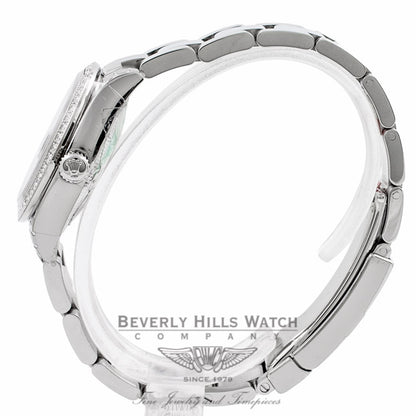 Rolex Datejust 31MM Stainless Steel Diamond Bezel Grey Diamond Roman Numeral Six 178384 - Beverly Hills Watch Company Watch Store